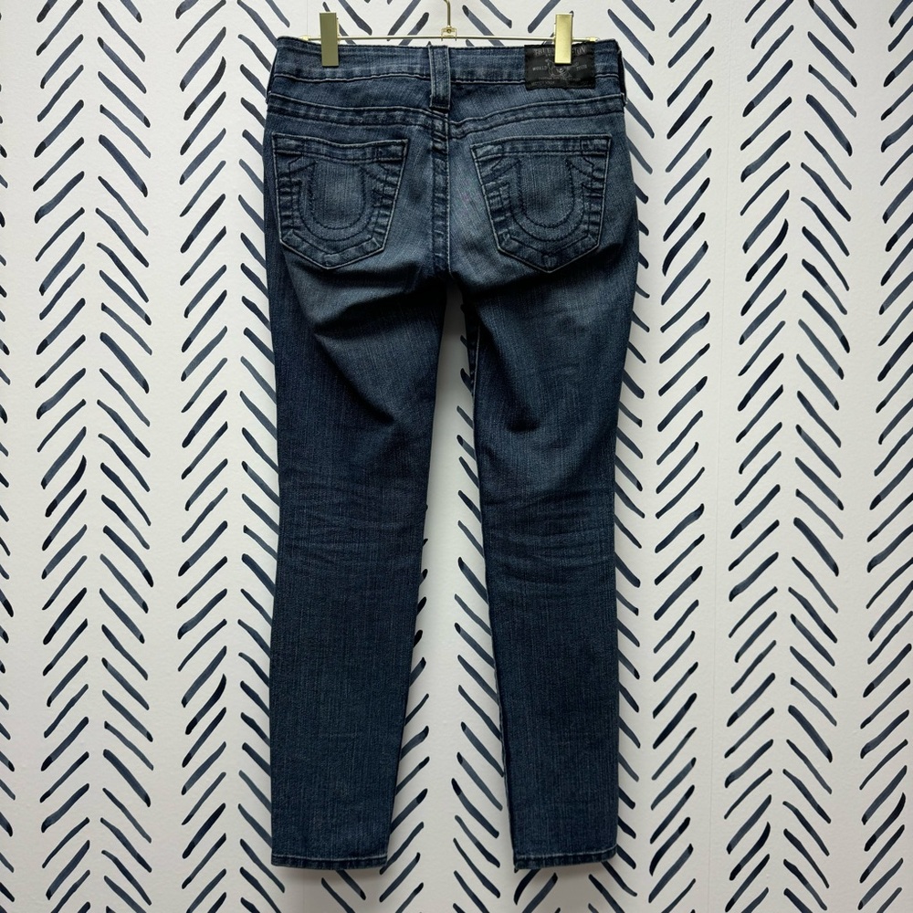 True Religion Dark Wash Straight Leg Jeans - 24/00 - Picture 2 of 4